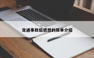 交通事故后感想的简单介绍