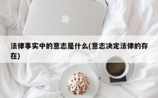 法律事实中的意志是什么(意志决定法律的存在)