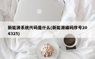 新能源系统代码是什么(新能源编码序号204325)