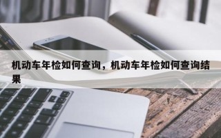 机动车年检如何查询，机动车年检如何查询结果